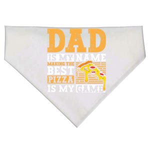 Funny Pizza Lover For Dad Humor For Father's Day Cute Gift USA-Made Doggie Bandana