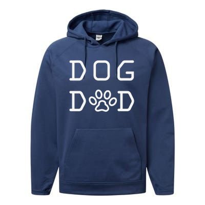 Funny Paw Love Dog Lover Puppy Breeder Best Dad Ever Fathers Day Performance Fleece Hoodie