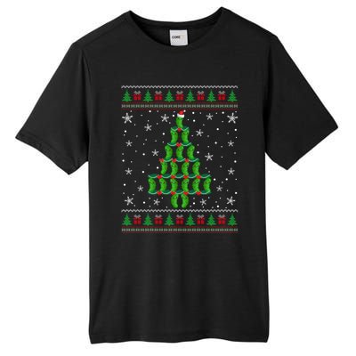 Funny Pickle Lover Santa Pickle Christmas Ugly Tree Xmas Meaningful Gift Tall Fusion ChromaSoft Performance T-Shirt