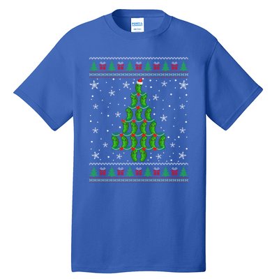 Funny Pickle Lover Santa Pickle Christmas Ugly Tree Xmas Meaningful Gift Tall T-Shirt