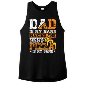 Funny Pizza Lover For Dad Humor For Father's Day Gift Ladies PosiCharge Tri-Blend Wicking Tank