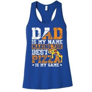 Funny Pizza Lover For Dad Humor For Father's Day Gift Women's Racerback Tank