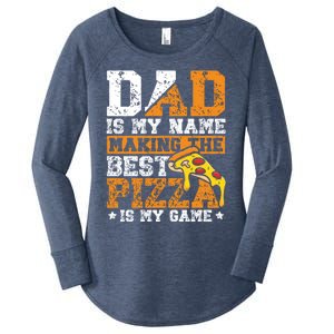 Funny Pizza Lover For Dad Humor For Father's Day Gift Women's Perfect Tri Tunic Long Sleeve Shirt