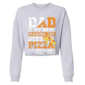 Funny Pizza Lover For Dad Humor For Father's Day Gift Cropped Pullover Crew