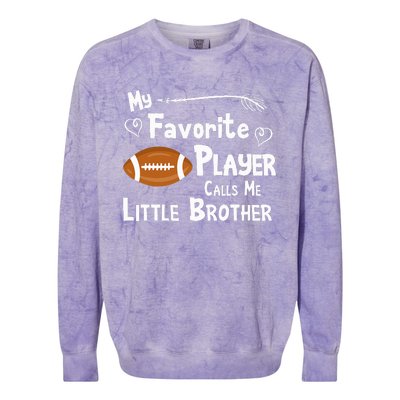 Favorite Player Little Brother Football Colorblast Crewneck Sweatshirt