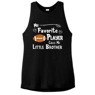 Favorite Player Little Brother Football Ladies PosiCharge Tri-Blend Wicking Tank