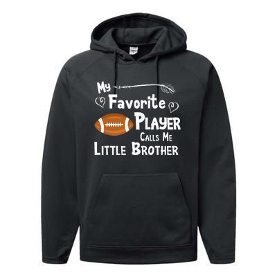 Favorite Player Little Brother Football Performance Fleece Hoodie