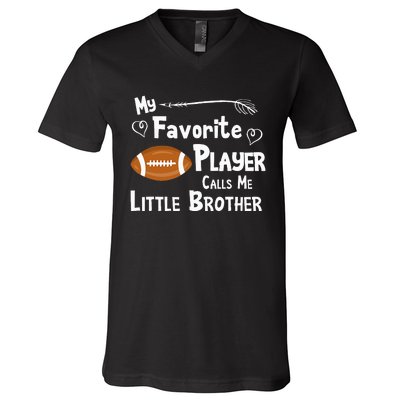 Favorite Player Little Brother Football V-Neck T-Shirt