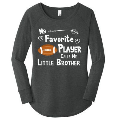 Favorite Player Little Brother Football Women's Perfect Tri Tunic Long Sleeve Shirt