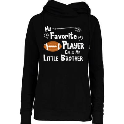 Favorite Player Little Brother Football Womens Funnel Neck Pullover Hood