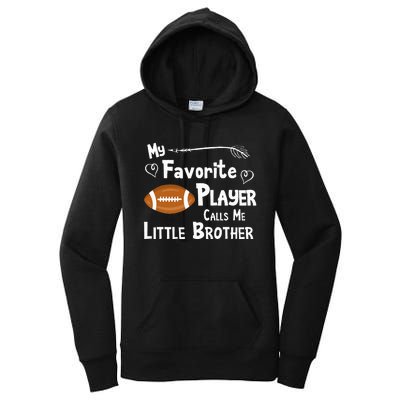 Favorite Player Little Brother Football Women's Pullover Hoodie