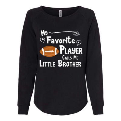 Favorite Player Little Brother Football Womens California Wash Sweatshirt