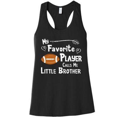 Favorite Player Little Brother Football Women's Racerback Tank