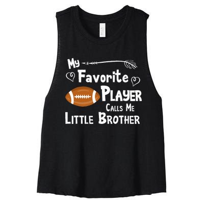 Favorite Player Little Brother Football Women's Racerback Cropped Tank