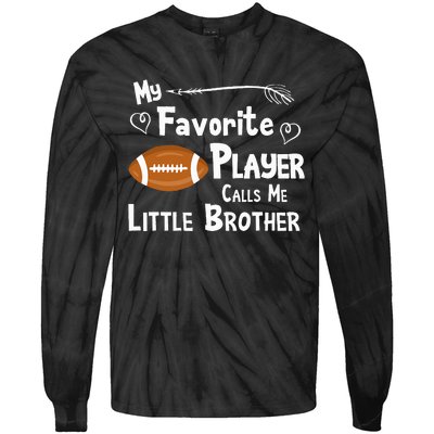 Favorite Player Little Brother Football Tie-Dye Long Sleeve Shirt