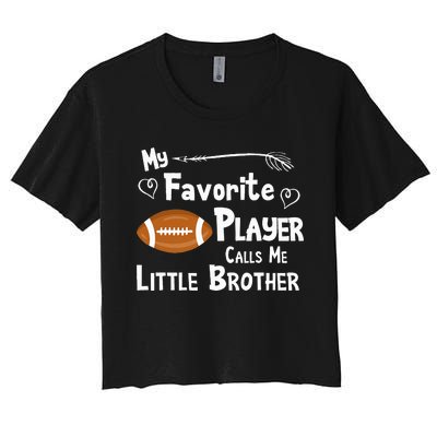 Favorite Player Little Brother Football Women's Crop Top Tee