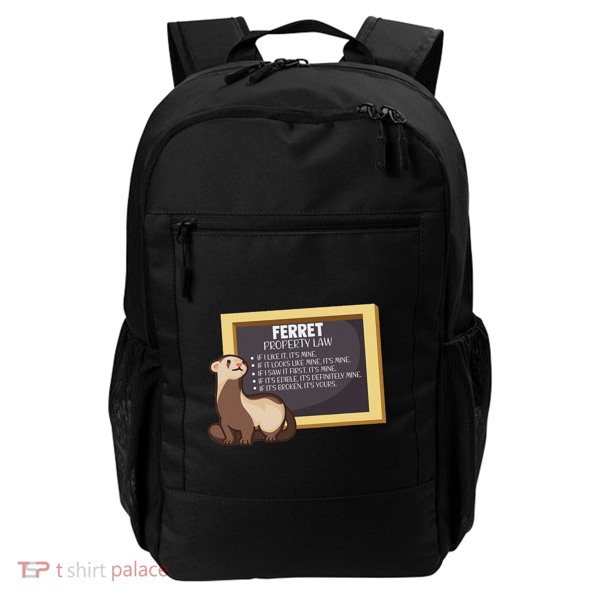Ferret Property Laws Five Statements Ferret Lovers Funny Daily Commute Backpack