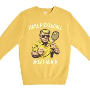 Funny Pickleball Lovers Graphics Pickle Ball Dad Grandad Gift Premium Crewneck Sweatshirt