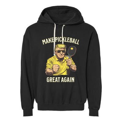 Funny Pickleball Lovers Graphics Pickle Ball Dad Grandad Gift Garment-Dyed Fleece Hoodie