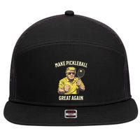 Funny Pickleball Lovers Graphics Pickle Ball Dad Grandad Gift 7 Panel Mesh Trucker Snapback Hat