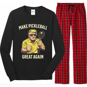 Funny Pickleball Lovers Graphics Pickle Ball Dad Grandad Gift Long Sleeve Pajama Set