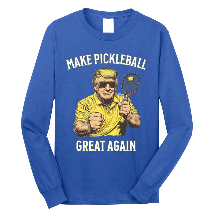 Funny Pickleball Lovers Graphics Pickle Ball Dad Grandad Gift Long Sleeve Shirt