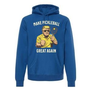 Funny Pickleball Lovers Graphics Pickle Ball Dad Grandad Gift Premium Hoodie