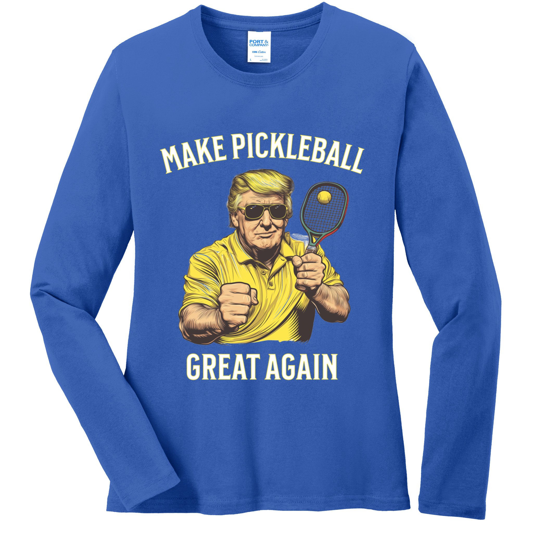 Funny Pickleball Lovers Graphics Pickle Ball Dad Grandad Gift Ladies Long Sleeve Shirt