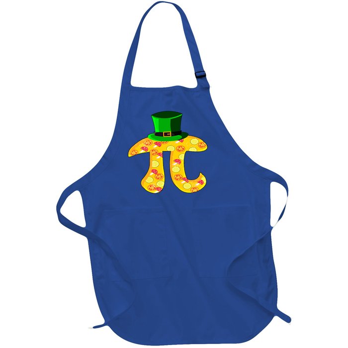 Funny Pi Leprechaun Hat With Pi Pizza For Pi Day Funny Gift Full-Length Apron With Pockets