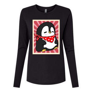 Funny Penguin Lovers Poster Style Heart Valentines Day Love Funny Gift Womens Cotton Relaxed Long Sleeve T-Shirt