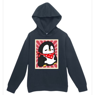 Funny Penguin Lovers Poster Style Heart Valentines Day Love Funny Gift Urban Pullover Hoodie