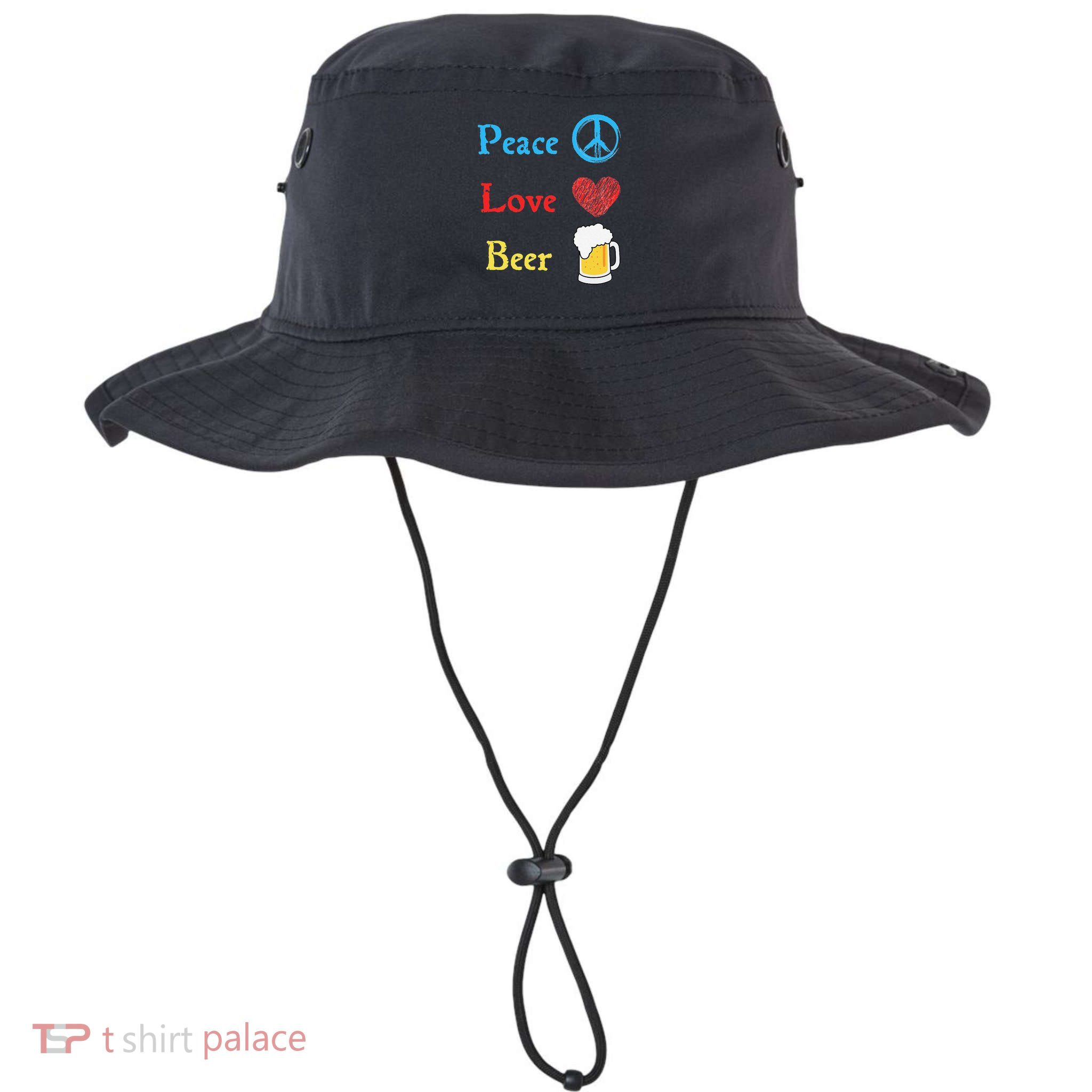 Funny Peace Love Beer Bucket Hat