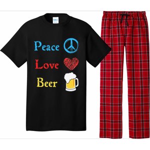 Funny Peace Love Beer Pajama Set