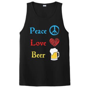 Funny Peace Love Beer PosiCharge Competitor Tank