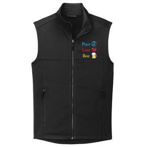 Funny Peace Love Beer Collective Smooth Fleece Vest