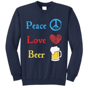 Funny Peace Love Beer Sweatshirt