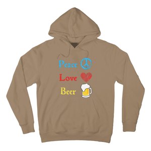 Funny Peace Love Beer Hoodie