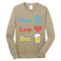 Funny Peace Love Beer Long Sleeve Shirt