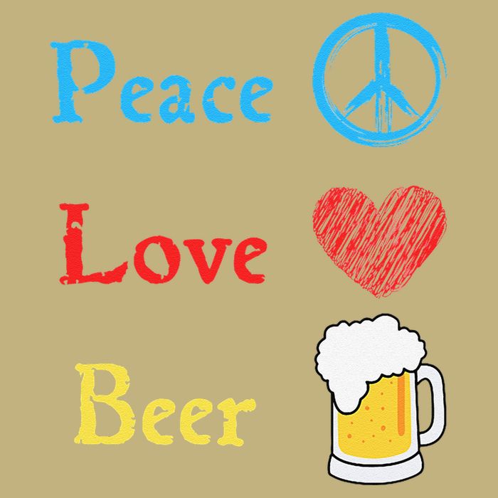 Funny Peace Love Beer Long Sleeve Shirt
