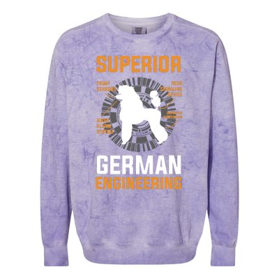 Funny Poodle Lover Tees Superior German Engineering Colorblast Crewneck Sweatshirt