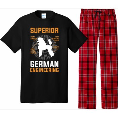 Funny Poodle Lover Tees Superior German Engineering Pajama Set