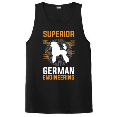 Funny Poodle Lover Tees Superior German Engineering PosiCharge Competitor Tank