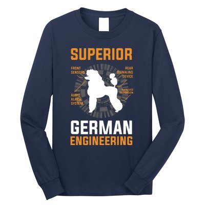 Funny Poodle Lover Tees Superior German Engineering Long Sleeve Shirt