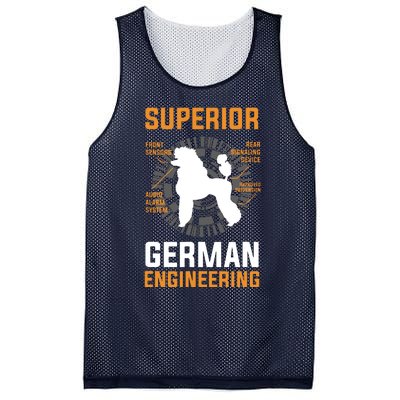 Funny Poodle Lover Tees Superior German Engineering Mesh Reversible Basketball Jersey Tank