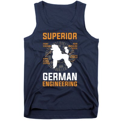 Funny Poodle Lover Tees Superior German Engineering Tank Top