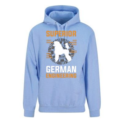 Funny Poodle Lover Tees Superior German Engineering Unisex Surf Hoodie