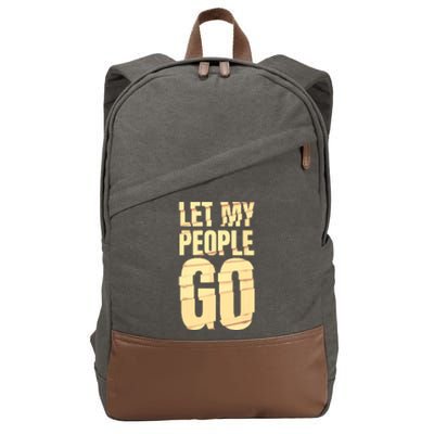 Funny Passover Let My People Go Jewish Seder Family Cotton Canvas Backpack