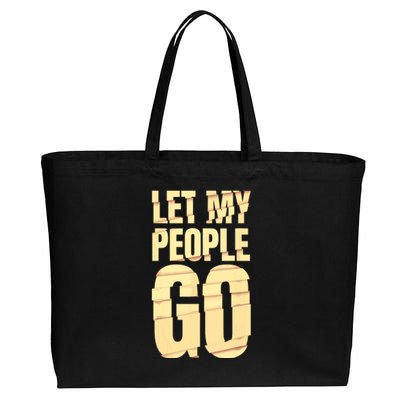 Funny Passover Let My People Go Jewish Seder Family Cotton Canvas Jumbo Tote