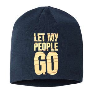 Funny Passover Let My People Go Jewish Seder Family Sustainable Beanie