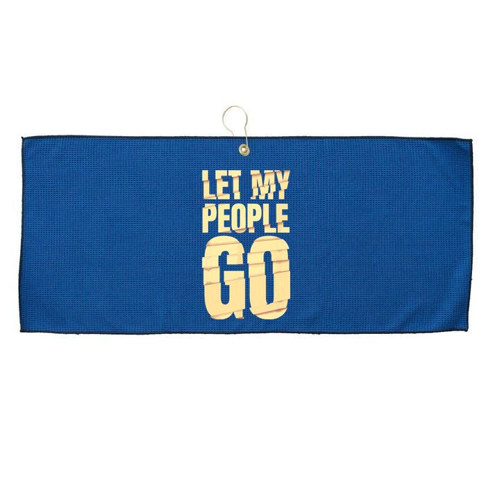 Funny Passover Let My People Go Jewish Seder Family Large Microfiber Waffle Golf Towel